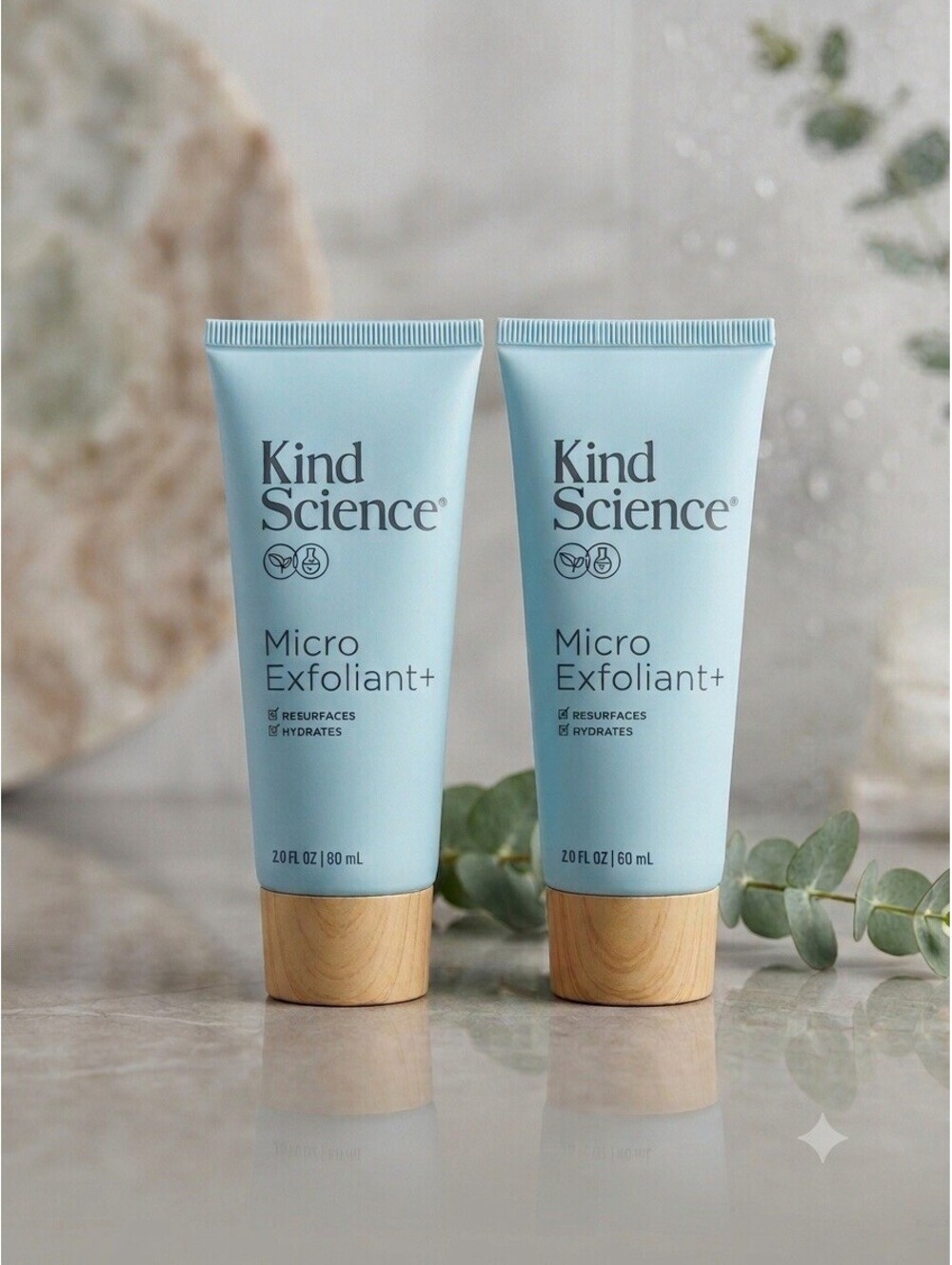 Kind Science Micro Exfoliant+ Face Neck Resurfaces Hydrates Skin 2oz *Lot of 2